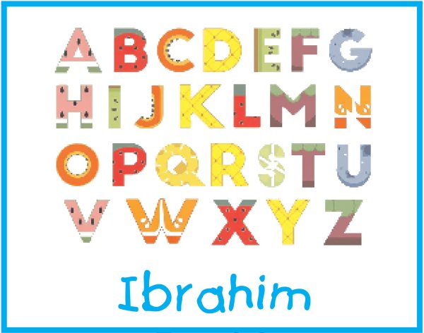 Personalised Placemats design Pm32