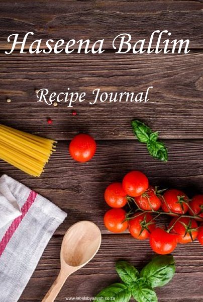 Personalised Recipe Books design RB12